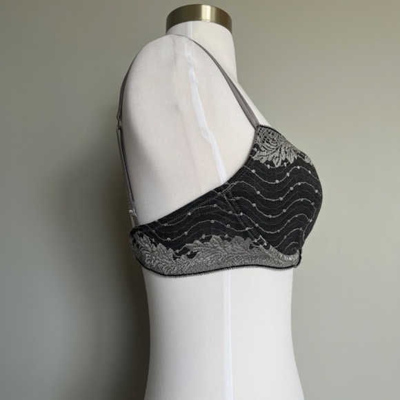 NWT WACOAL Absolute Elegance Contour Underwire Bra 853168 Gray & Silver 36D - Picture 4 of 8